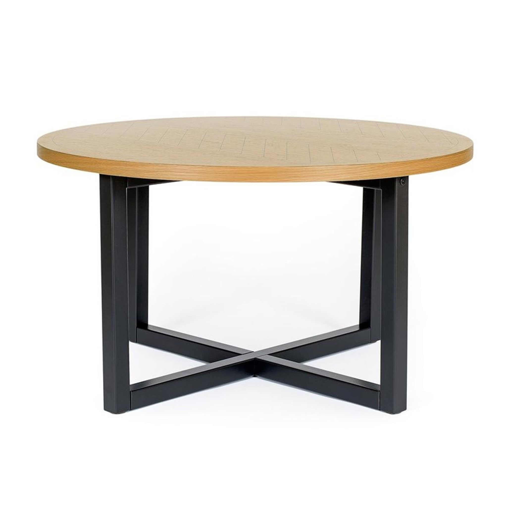 Paris Prix Table basse ronde  camden  80cm chêne & noir