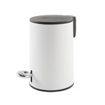 GUY LEVASSEUR Poubelle salle de bain 3L en métal. Coloris disponibles : Noir, Blanc, Bleu