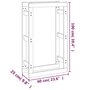 Voir la diapositive 6 : VIDAXL Support de bois de chauffage Marron miel 60x25x100 cm Bois pin