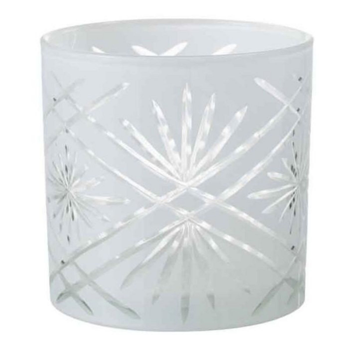 Paris Prix Photophore Déco en Verre  Santorini  15cm Blanc