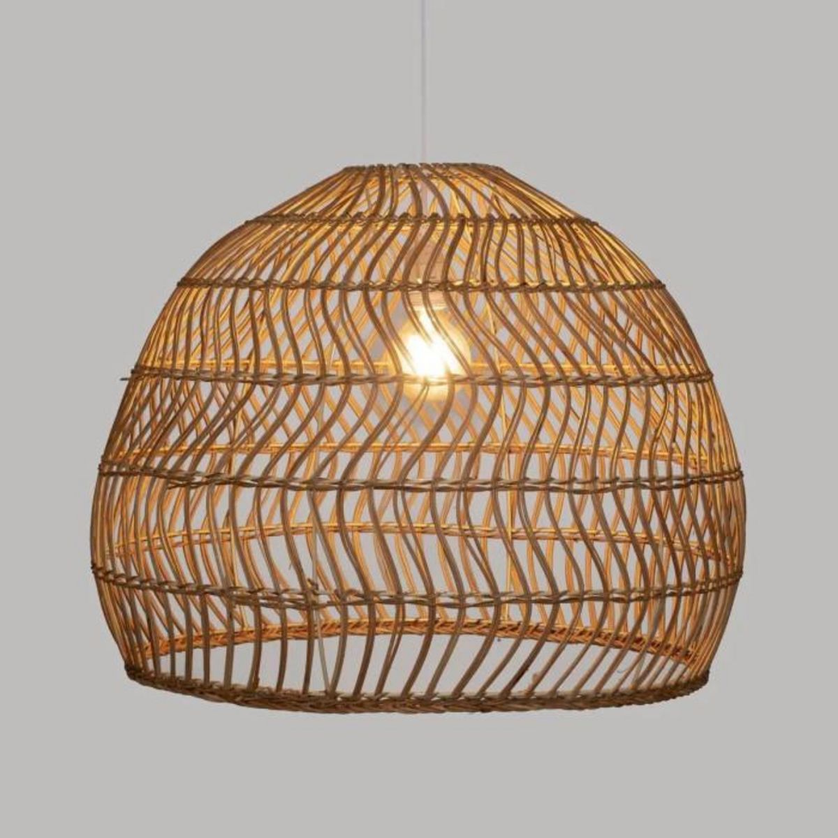 ATMOSPHERA Lampe Suspension en Rotin  Joy  58cm Beige