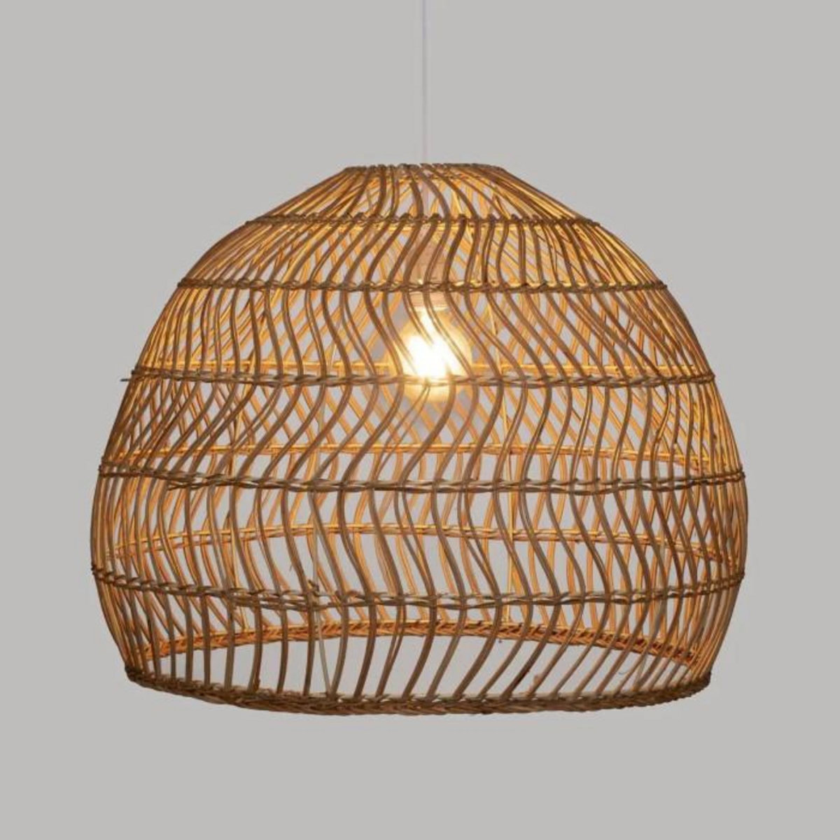 ATMOSPHERA Lampe Suspension en Rotin  Joy  58cm Beige