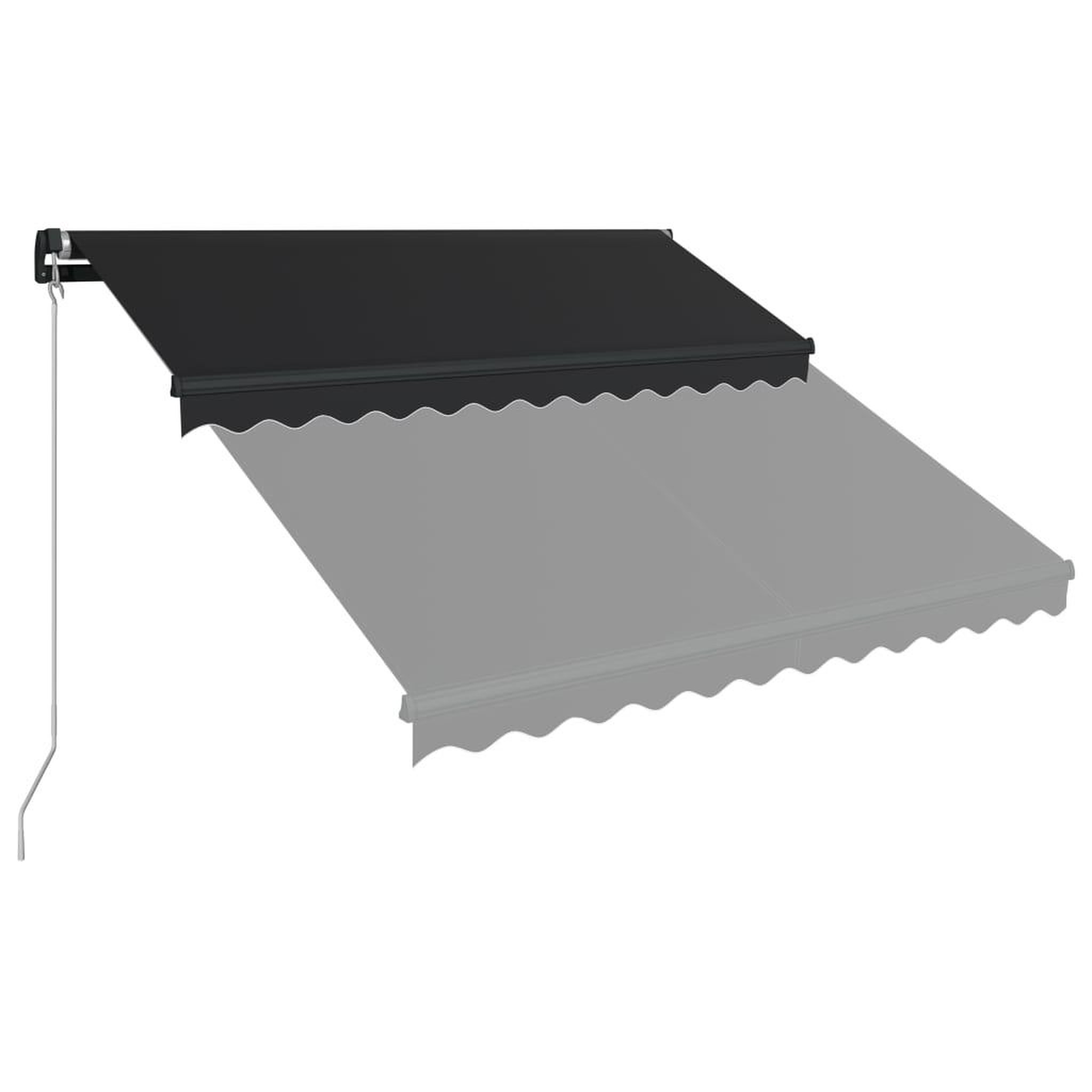 Voir la diapositive 4 : VIDAXL Auvent manuel retractable avec LED 300x250 cm Anthracite