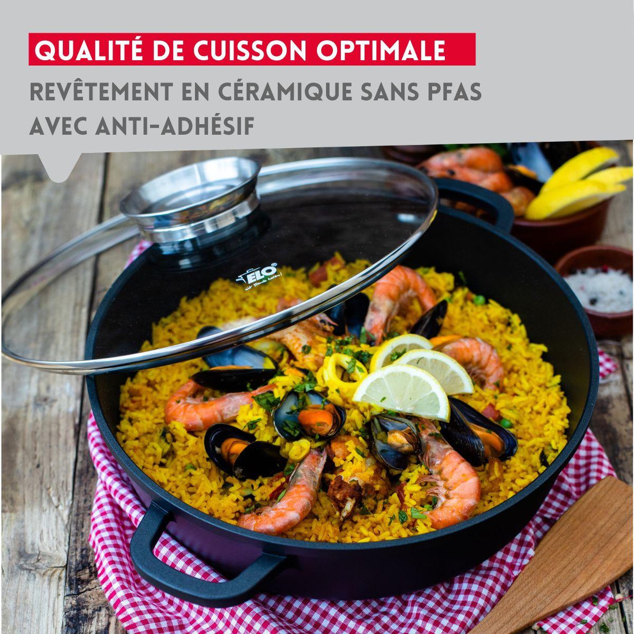 Voir la diapositive 2 : ELO Faitout 16 cm sans PFAS Elo Alucast