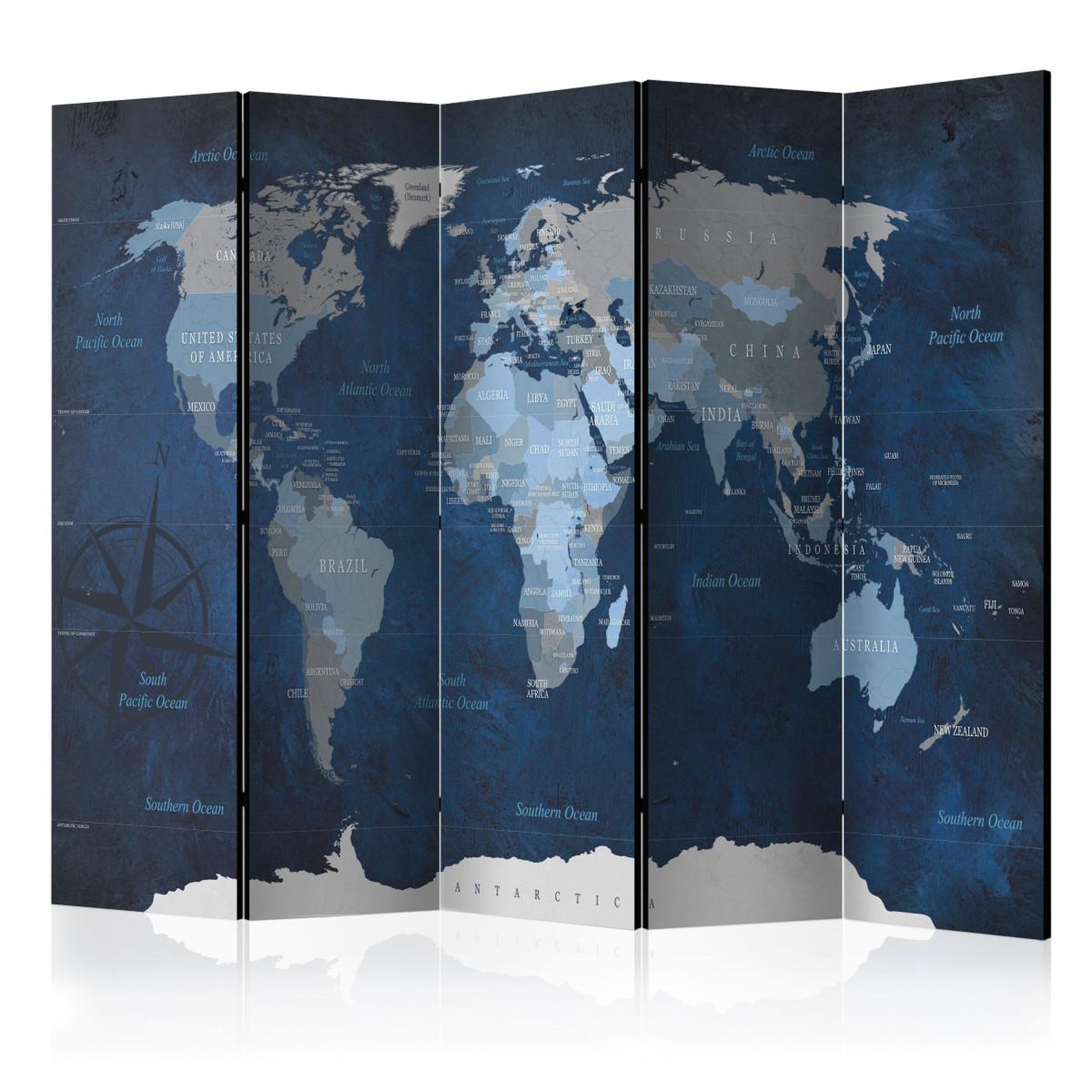 Paris Prix Paravent 5 volets  dark blue world  172x225cm