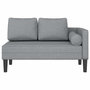 Voir la diapositive 3 : VIDAXL Chaise longue avec coussins gris clair tissu