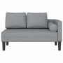 Voir la diapositive 3 : VIDAXL Chaise longue avec coussins gris clair tissu