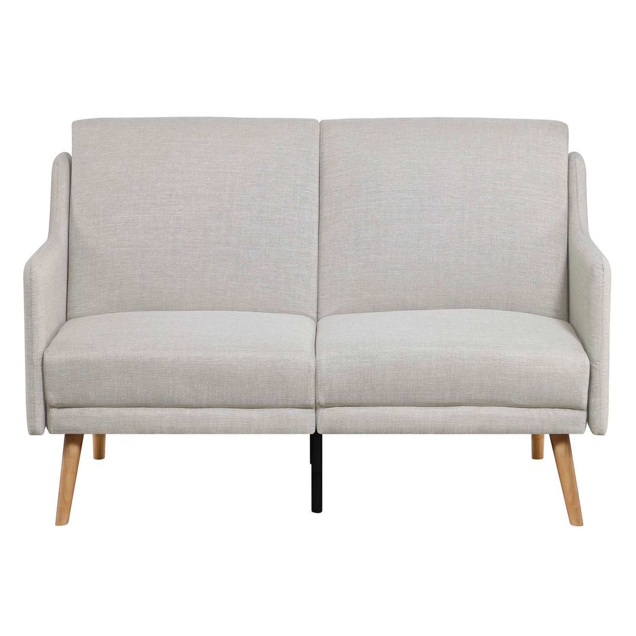 Voir la diapositive 1 : CONCEPT USINE Canapé scandinave convertible 3 places en tissu gris clair ester