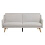 Voir la diapositive 1 : CONCEPT USINE Canapé scandinave convertible 3 places en tissu gris clair ESTER