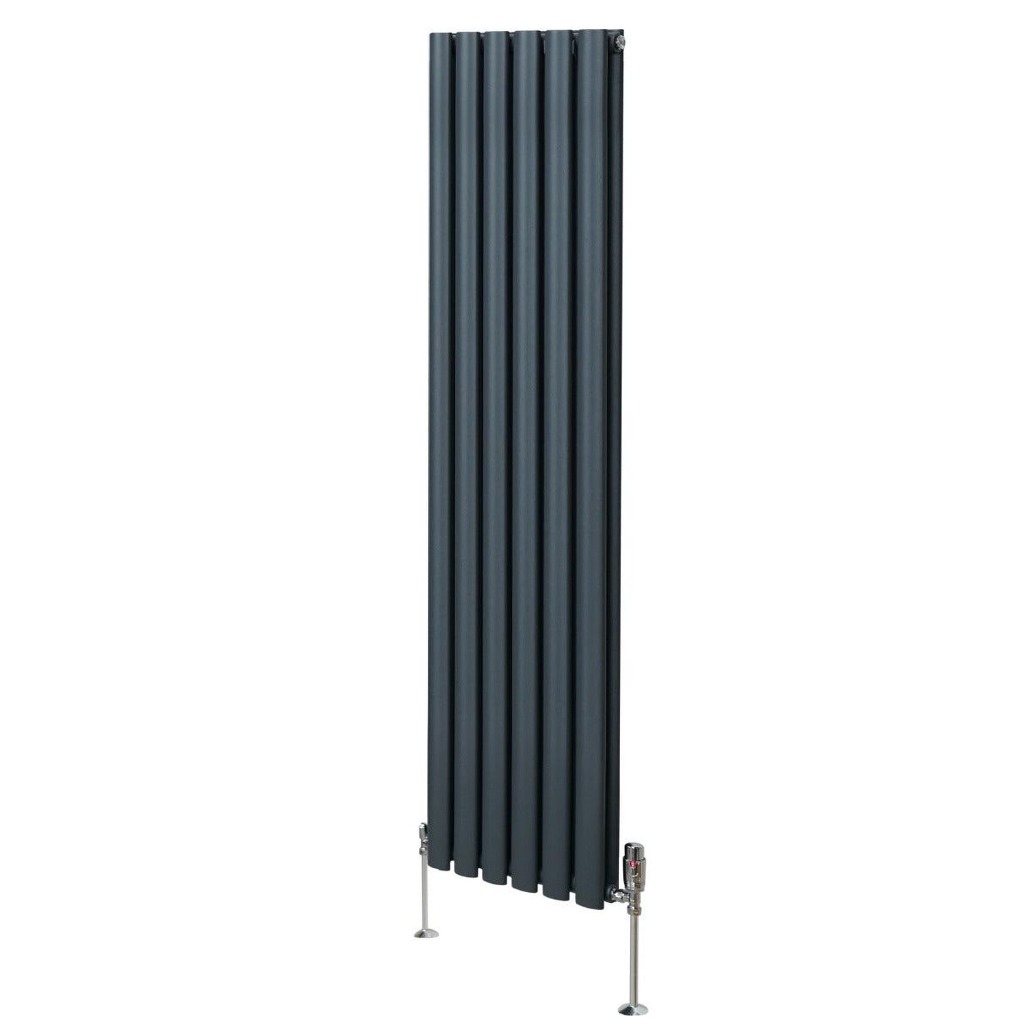Voir la diapositive 1 : MONSTERSHOP Radiateur à colonnes ovales & robinet, 2 panneaux - 1600 x 360 mm