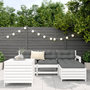 Voir la diapositive 3 : VIDAXL Salon de jardin 5 pcs blanc bois massif de pin