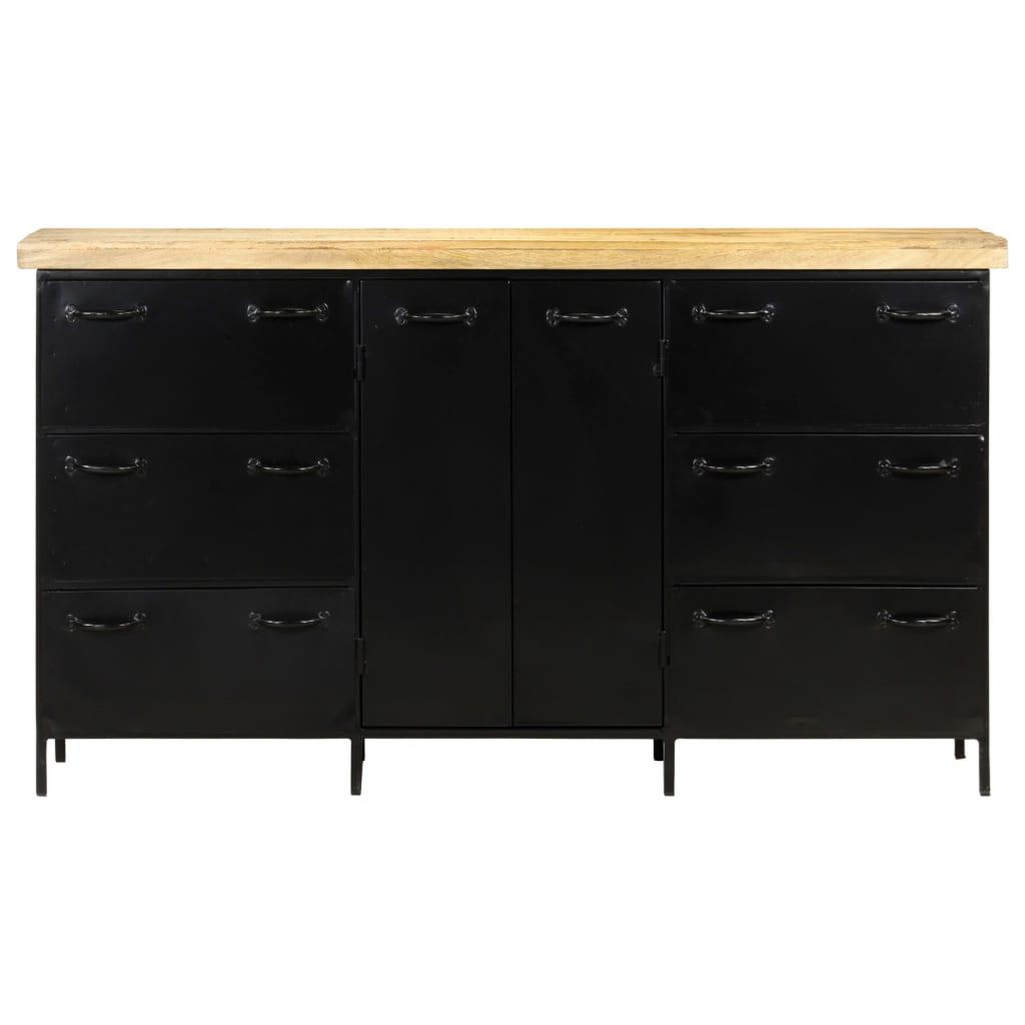 Voir la diapositive 3 : VIDAXL Buffet 140x38x76 cm bois de manguier brut