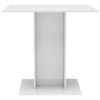 Voir la diapositive 3 : VIDAXL Table a manger blanc brillant 80x80x75 cm bois d'ingenierie