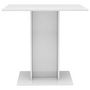 Voir la diapositive 3 : VIDAXL Table a manger blanc brillant 80x80x75 cm bois d'ingenierie