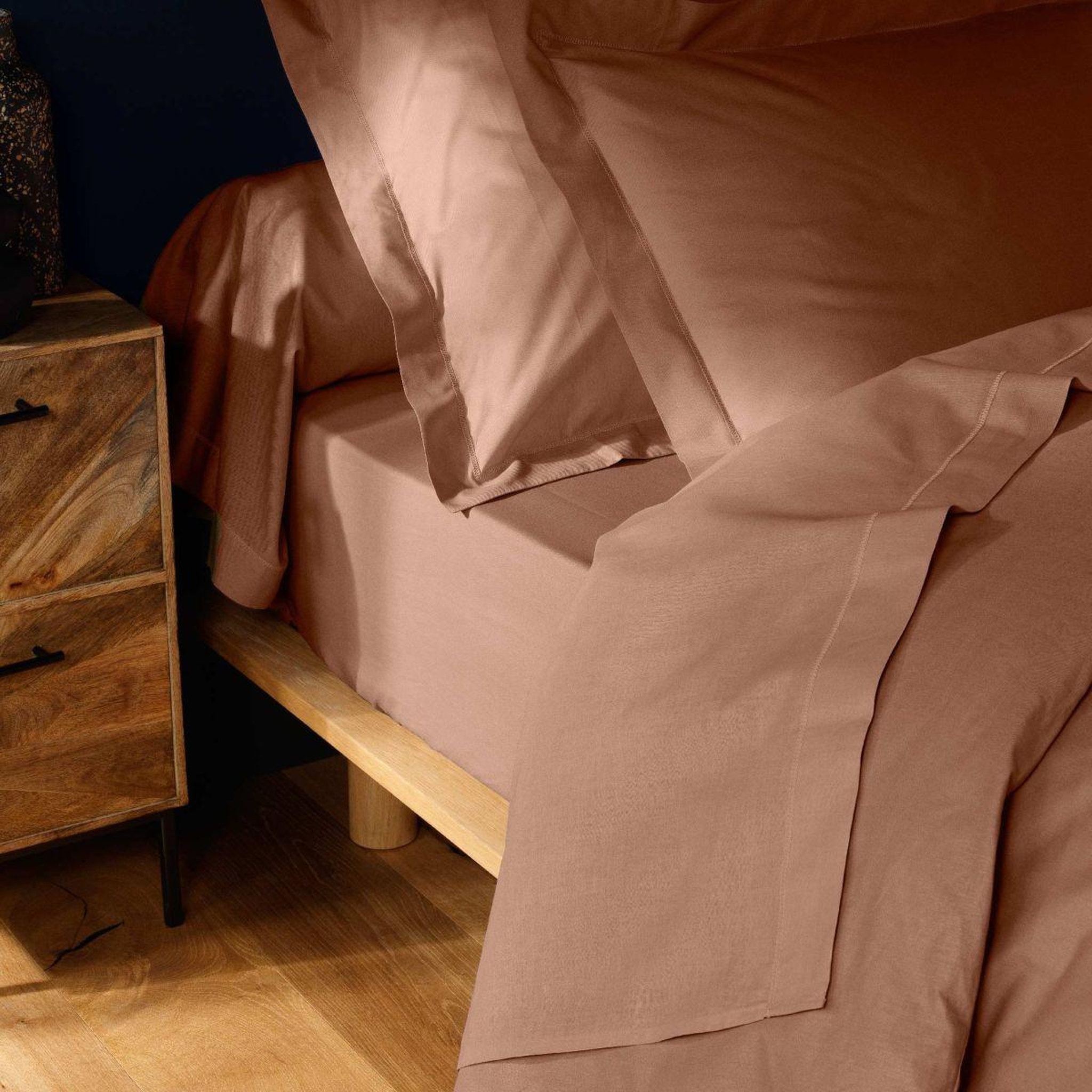 Voir la diapositive 3 : Douceur d'Intérieur Drap plat  lina  240x300cm rose blush