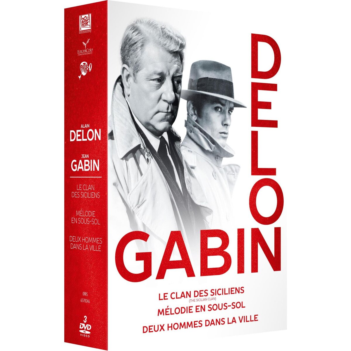 Belmondo-Delon-Gabin : Mélodie en sous-sol + Deux hommes dans la ville + Le Clan des Siciliens