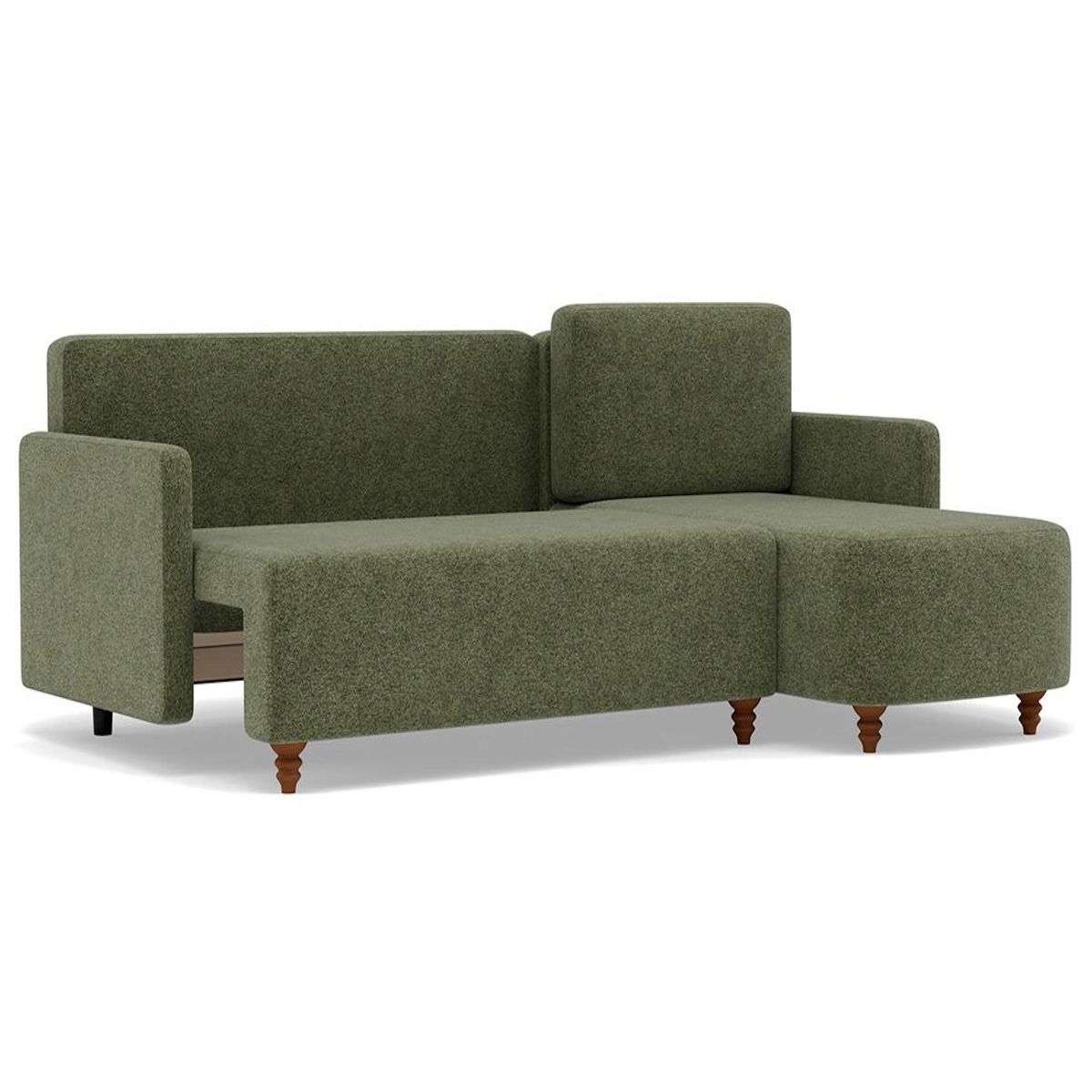 BEST MOBILIER Calypso - canapé d'angle réversible 4 places convertible avec coffre en tissu