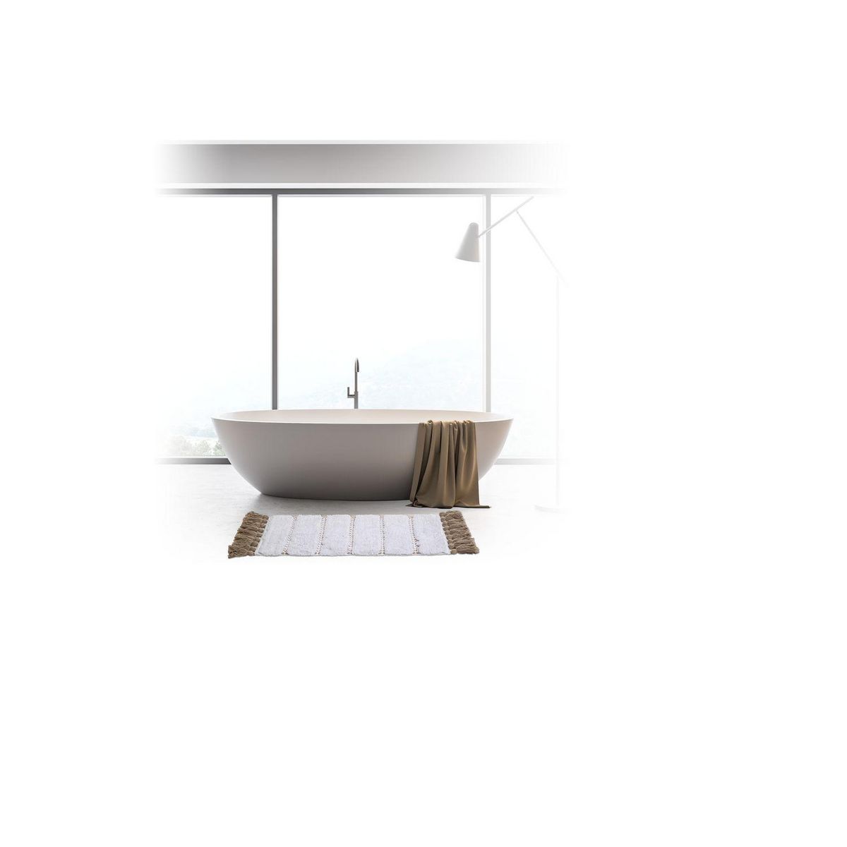 FIVE Tapis à pompons pour salle de bain