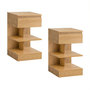 Voir la diapositive 1 : SOBUY SoBuy - Lot De 2 Tables De Chevet à 1 tiroir - Moderne - FBT49X2