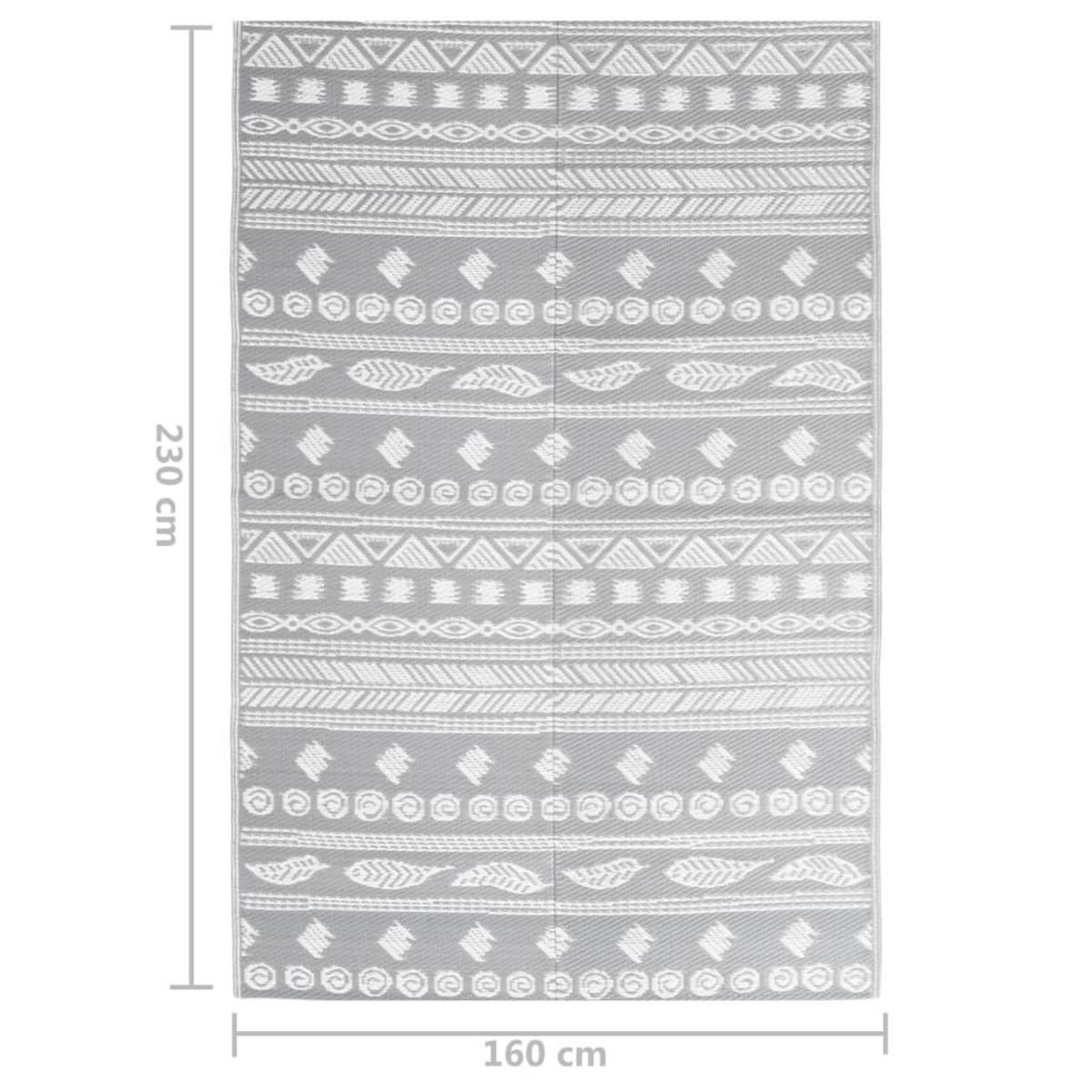 VIDAXL Tapis d'exterieur Gris 160x230 cm PP