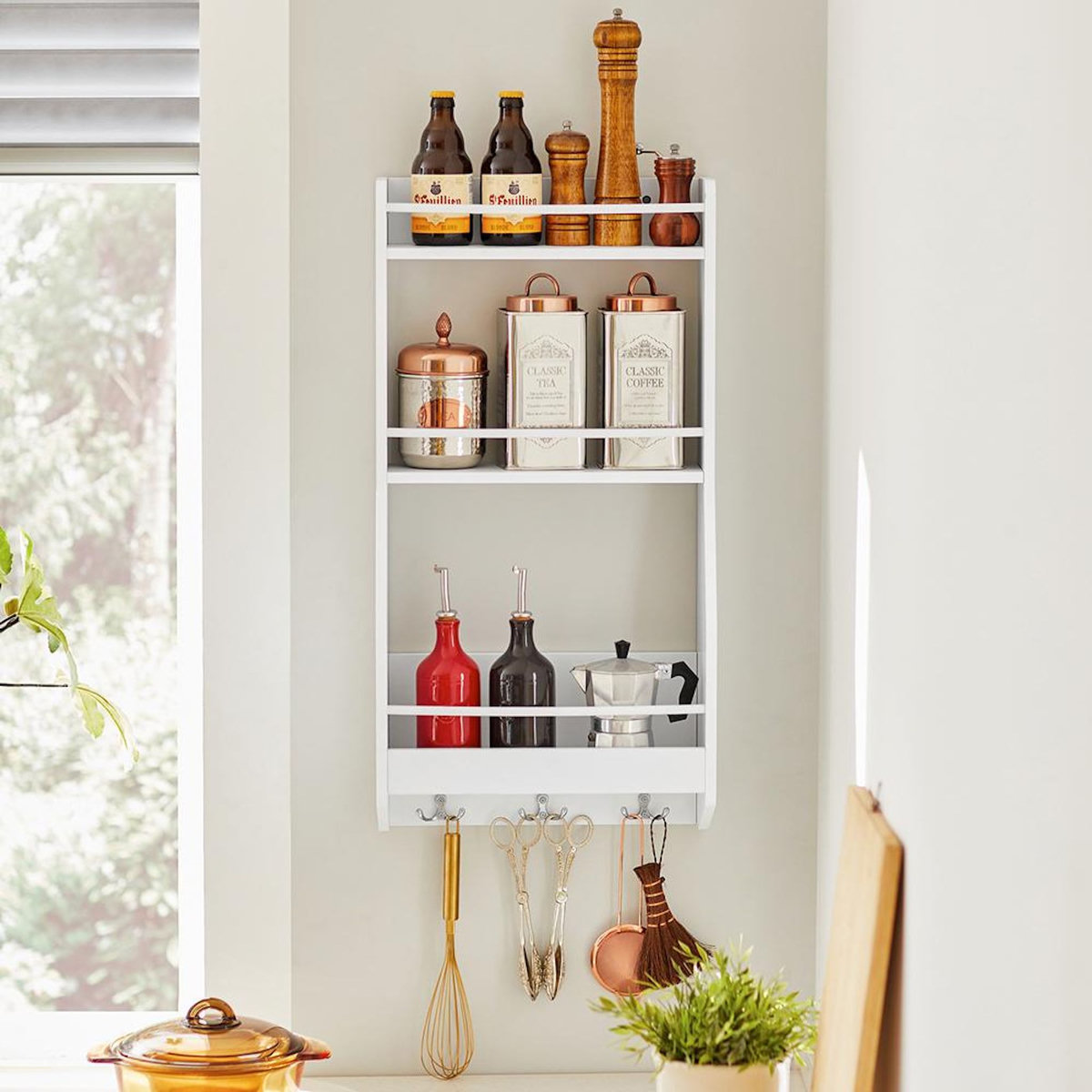 SOBUY SoBuy - Étagère Murale à 3 étagères - Nordique - KCR12