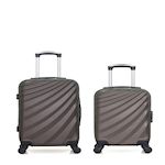 WAVE PARIS WAVE PARIS - LOT DE 2 - Valises cabine et cabine XXS DANUBE. Coloris disponibles : Orange, Bleu, Gris, Rouge
