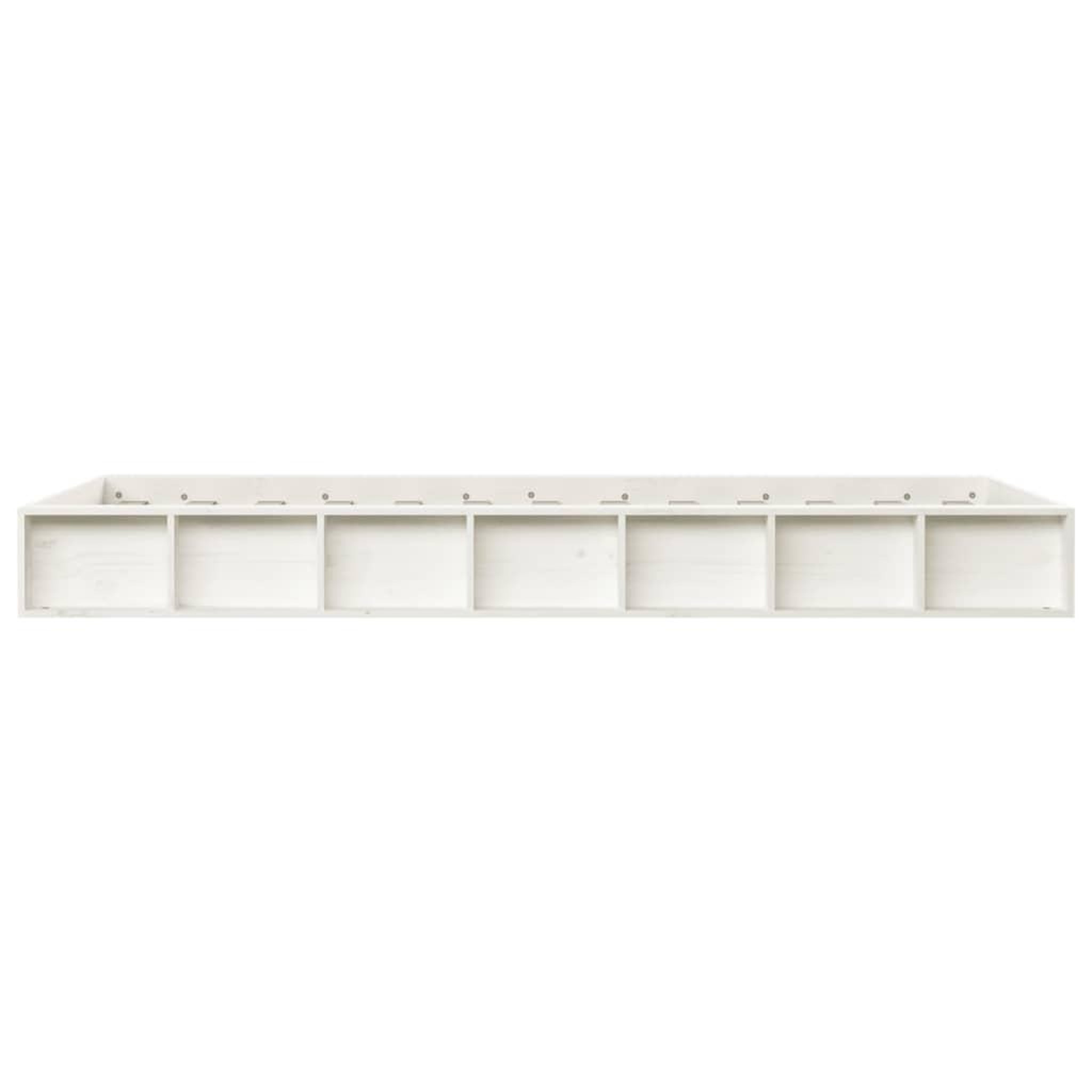 Voir la diapositive 5 : VIDAXL Cadre de lit sans matelas blanc 100x200 cm bois massif