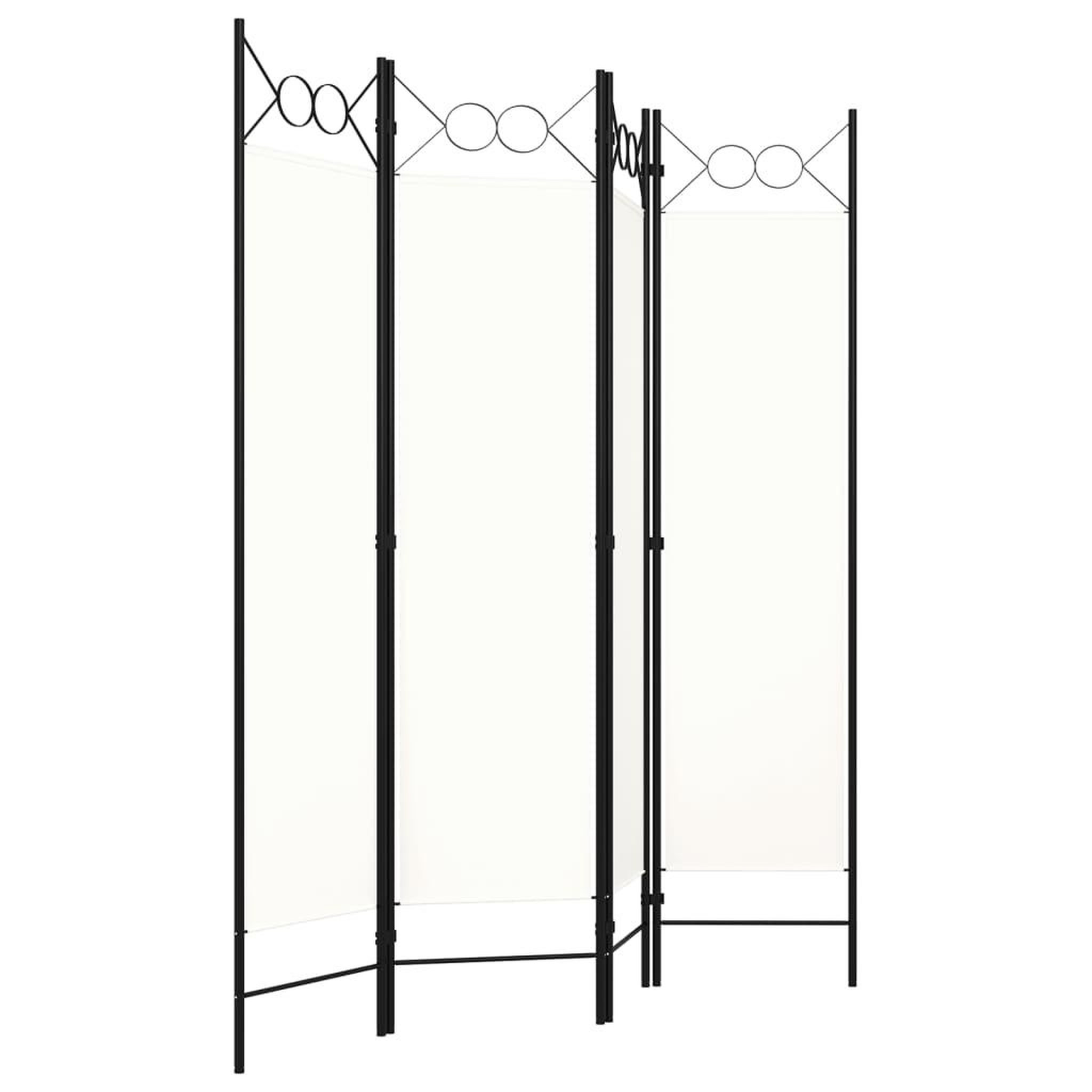 Voir la diapositive 2 : VIDAXL Cloison de separation 4 panneaux blanc 160x180 cm