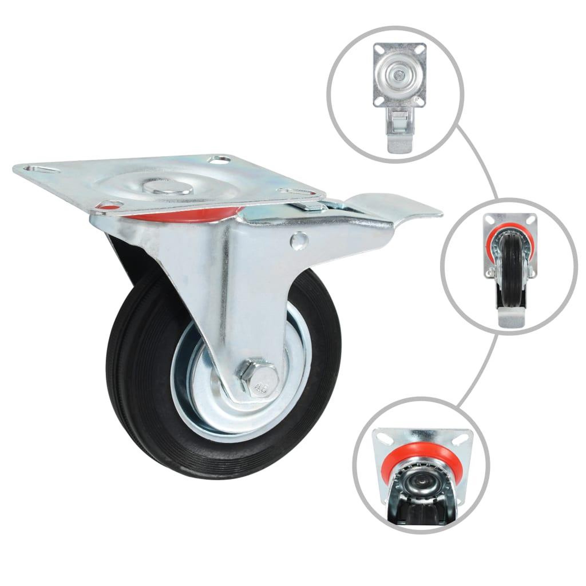 Voir la diapositive 2 : VIDAXL 32 pcs Roulettes 100 mm
