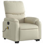 Voir la diapositive 4 : VIDAXL Fauteuil inclinable de massage electrique creme similicuir