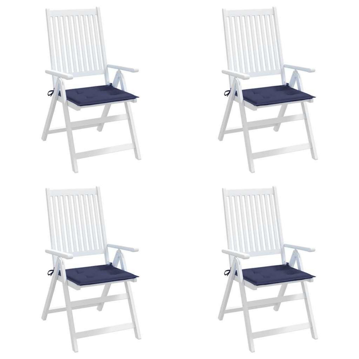 VIDAXL Coussins de palette lot de 4 bleu marine 50x50x3cm tissu oxford