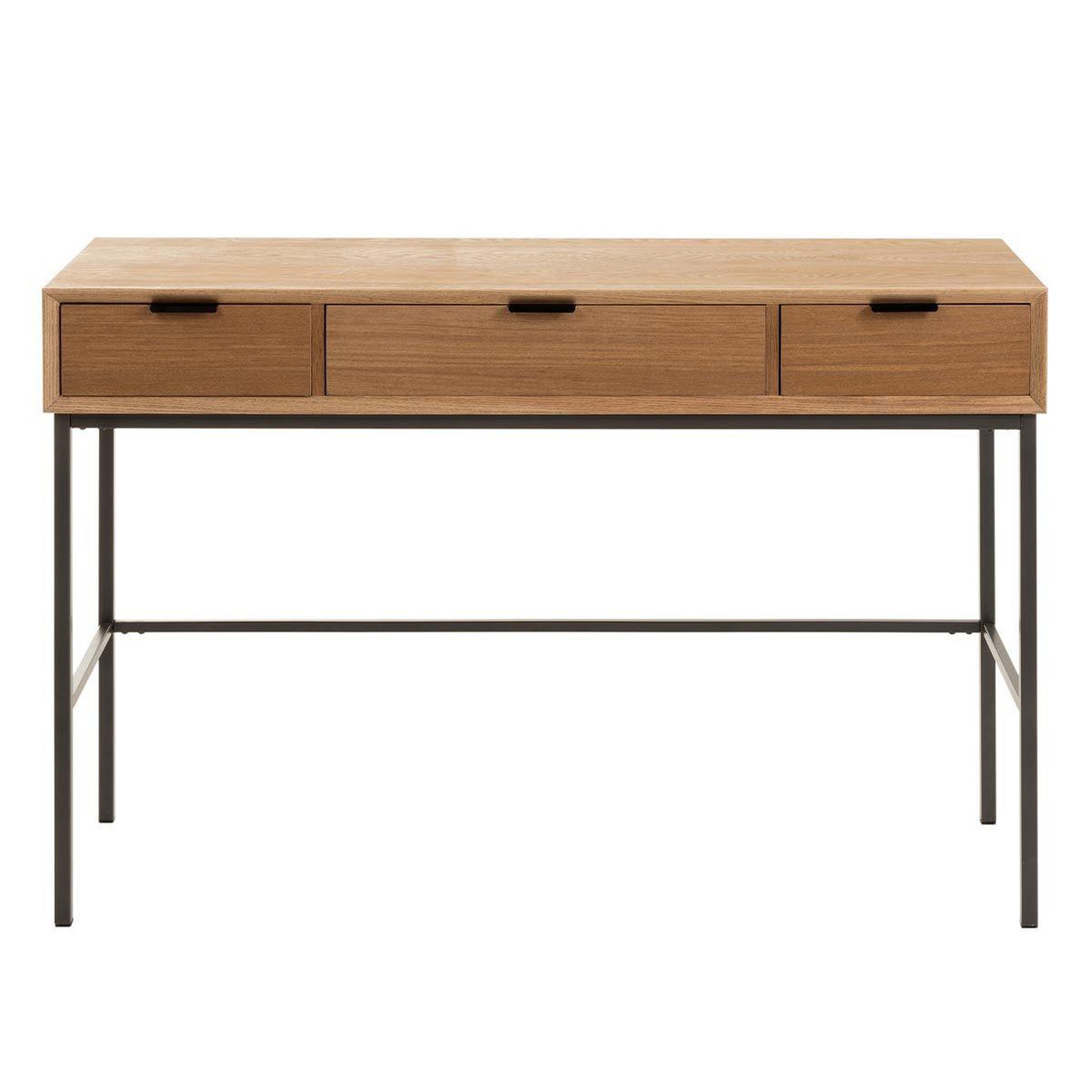 Voir la diapositive 2 : J-LINE Console 3 tiroirs en bois  dresa  120cm naturel