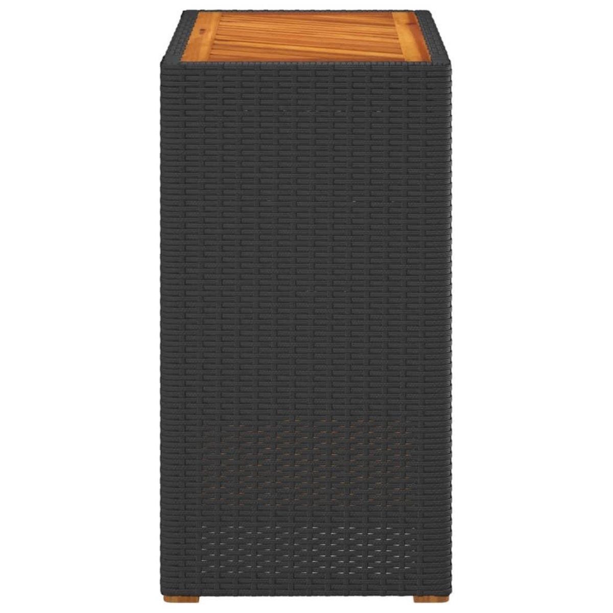 VIDAXL Table d'appoint de jardin dessus en bois noir 60x40x75 cm