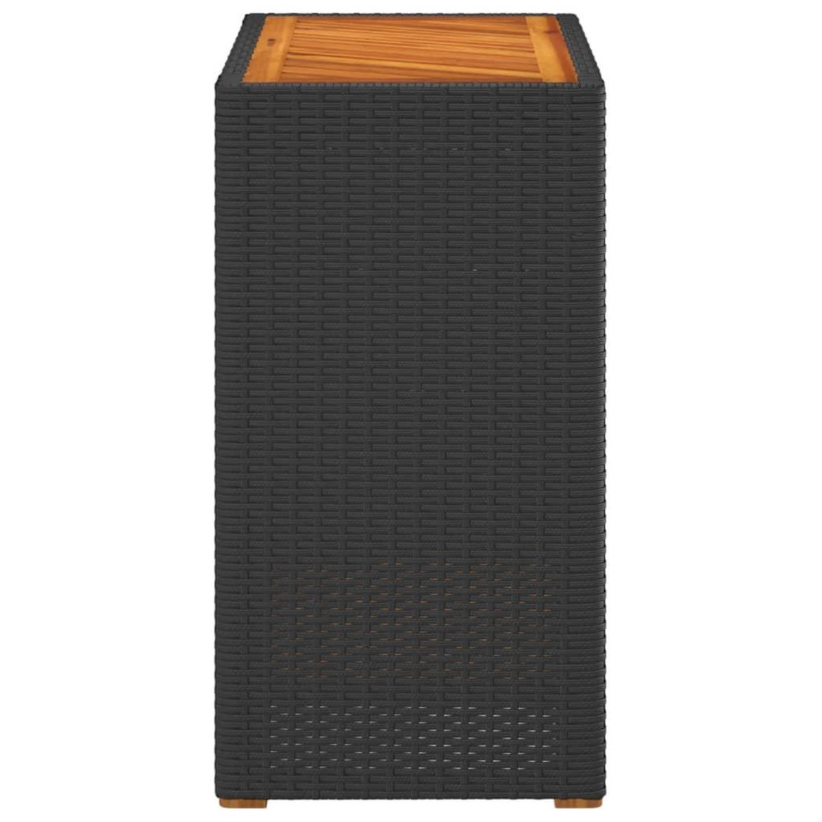 VIDAXL Table d'appoint de jardin dessus en bois noir 60x40x75 cm