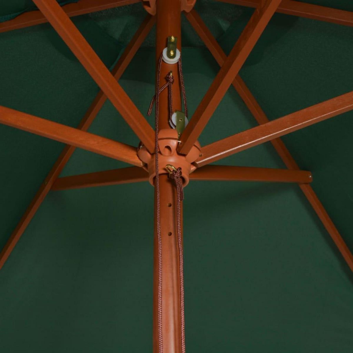 VIDAXL Parasol avec poteau en bois 200 x 300 cm Vert