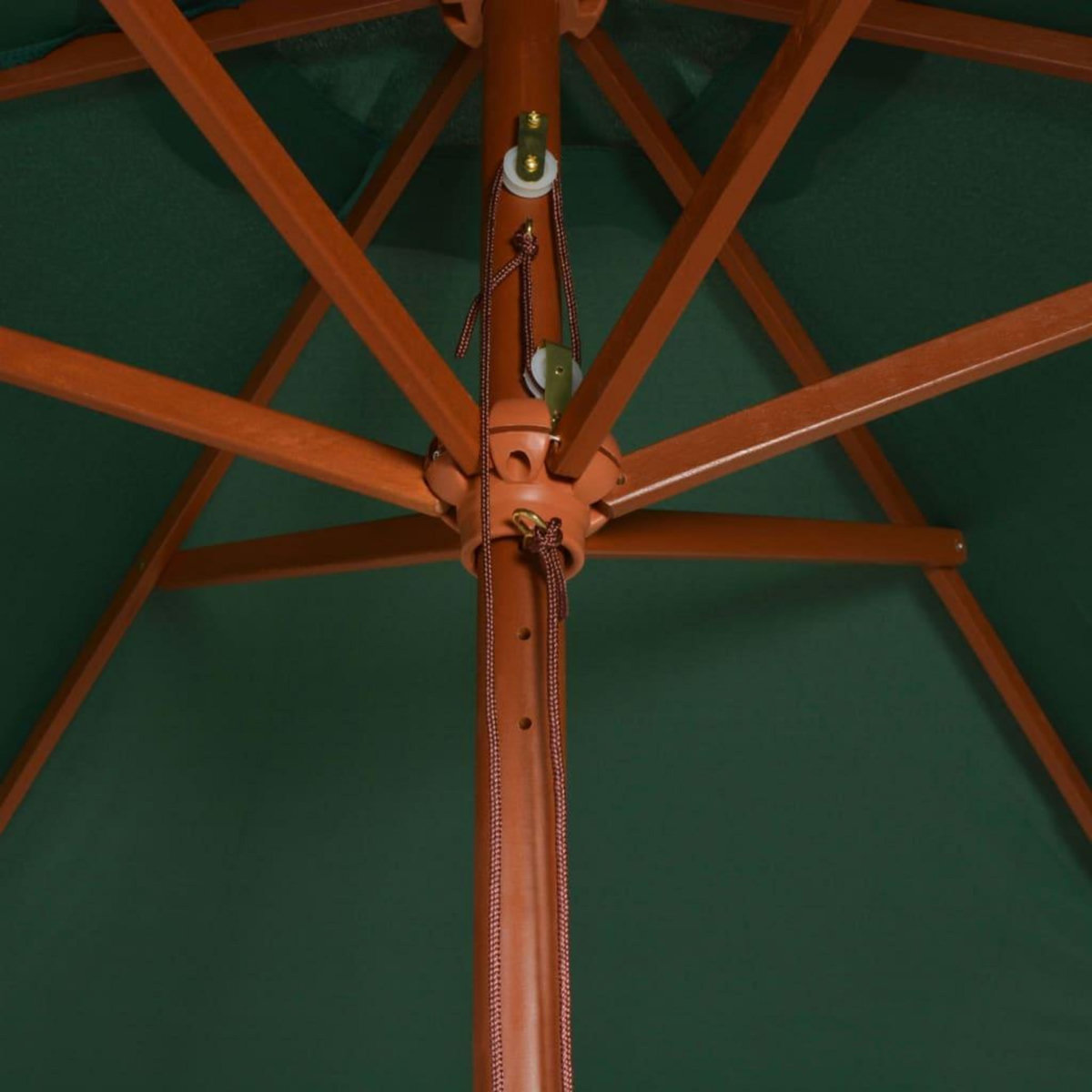 VIDAXL Parasol avec poteau en bois 200 x 300 cm Vert