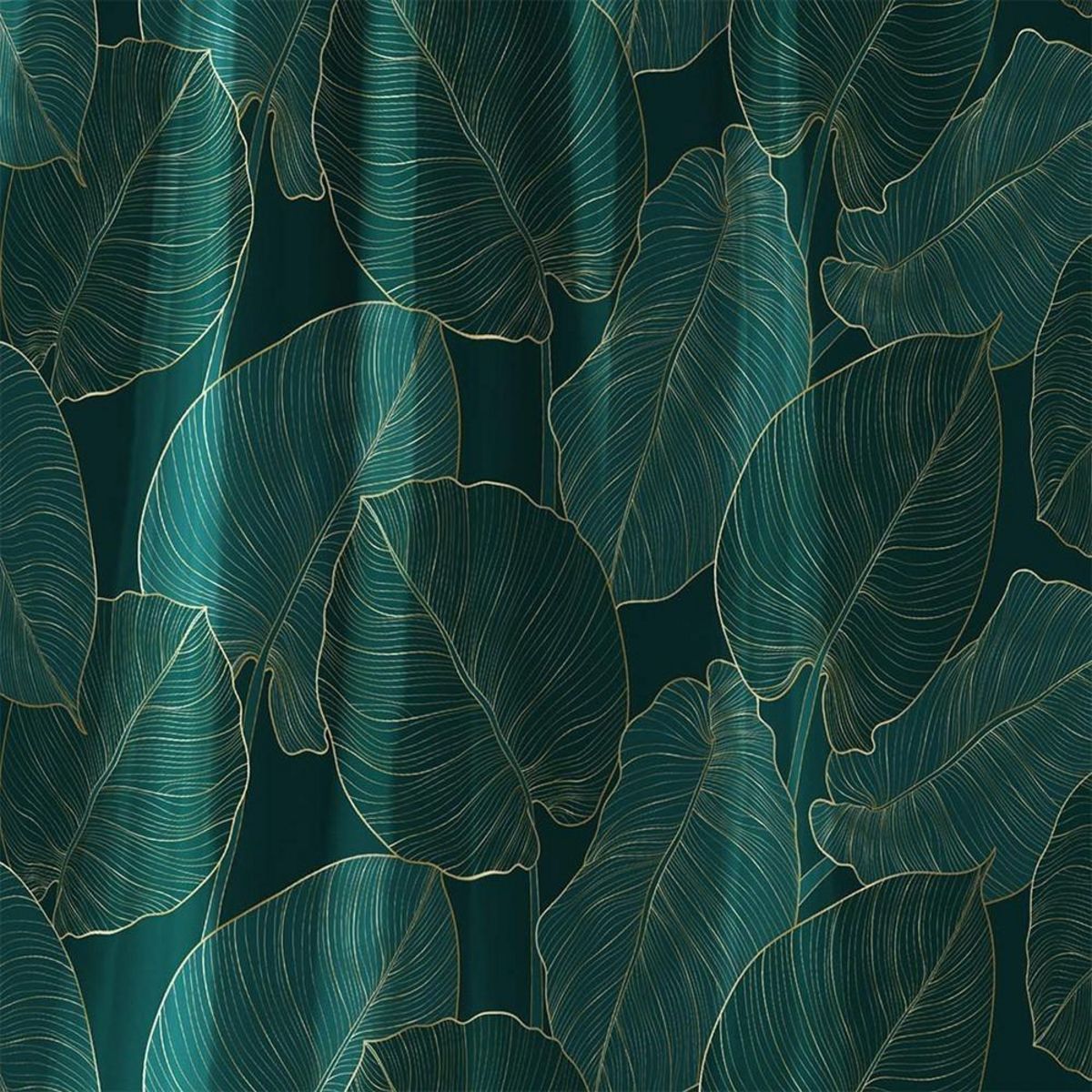 Douceur d'Intérieur Rideau de douche polyester 180x200 Jade