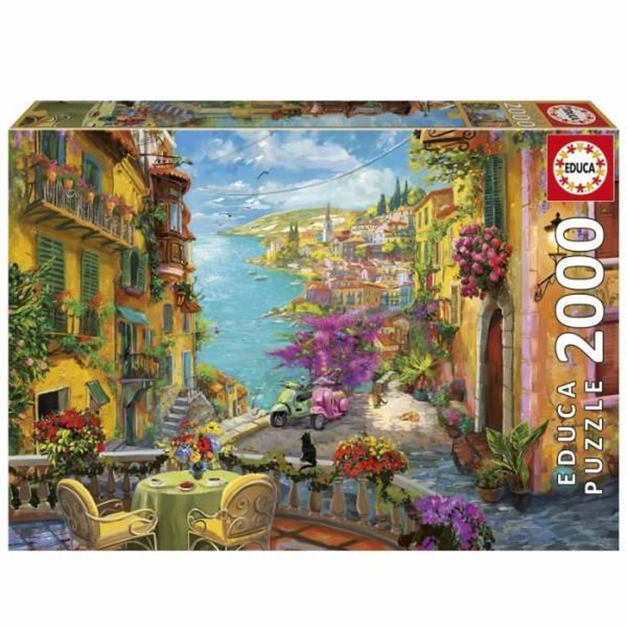 EDUCA Puzzle - educa - café espagnol - 2000 pieces - 96x68 cm - theme voyage et cartes - adulte