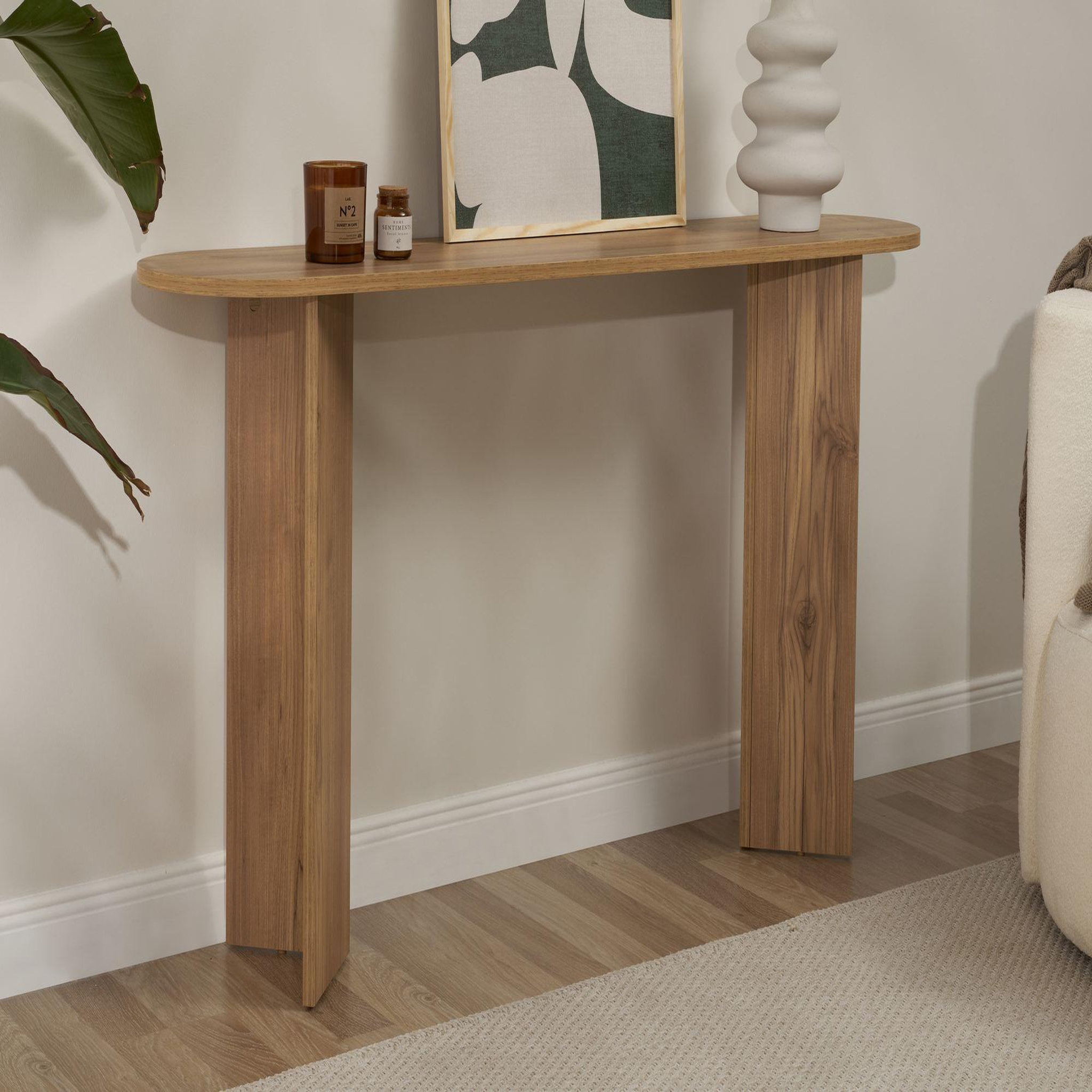 Voir la diapositive 3 : Habitat et Jardin Console en bois  sira  - 150 x 35 x 75 cm - chêne