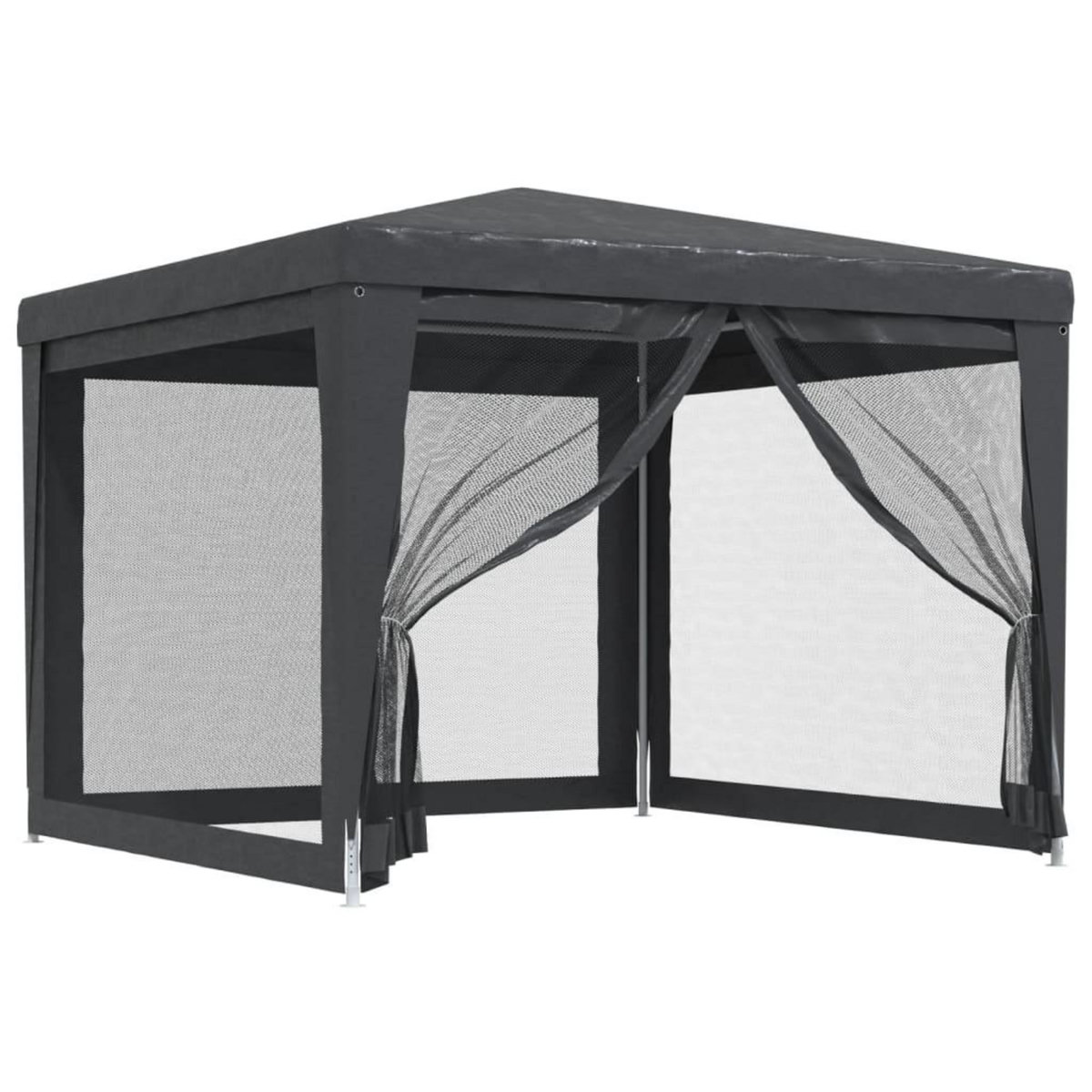VIDAXL Tente de fete avec 4 parois laterales en maille Anthracite 3x3m