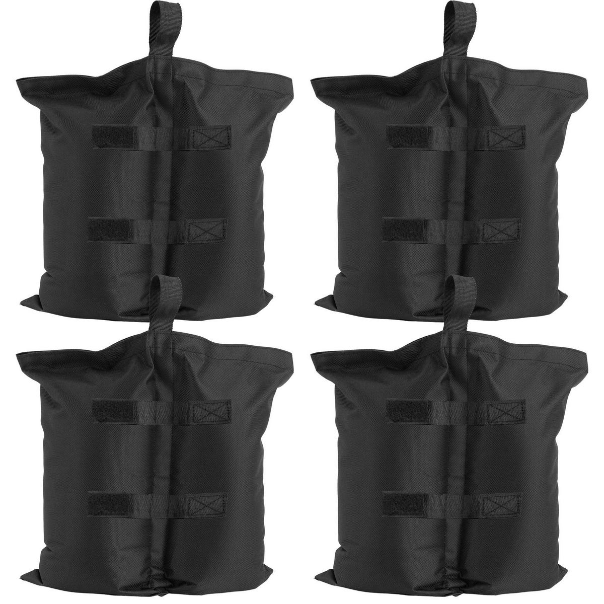 tectake Lot de 4 sacs de lestage pour pavillon à remplir avec du sable noir