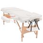 Voir la diapositive 4 : VIDAXL Table de massage pliable a 3 zones 10 cm d'epaisseur Blanc