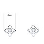 Voir la diapositive 2 : L'ATELIER D'AZUR Boucles d'Oreilles Etoiles Solitaires Diamants de Synthèse 0.10 Carats - Or 18 Carats 750 Blanc
