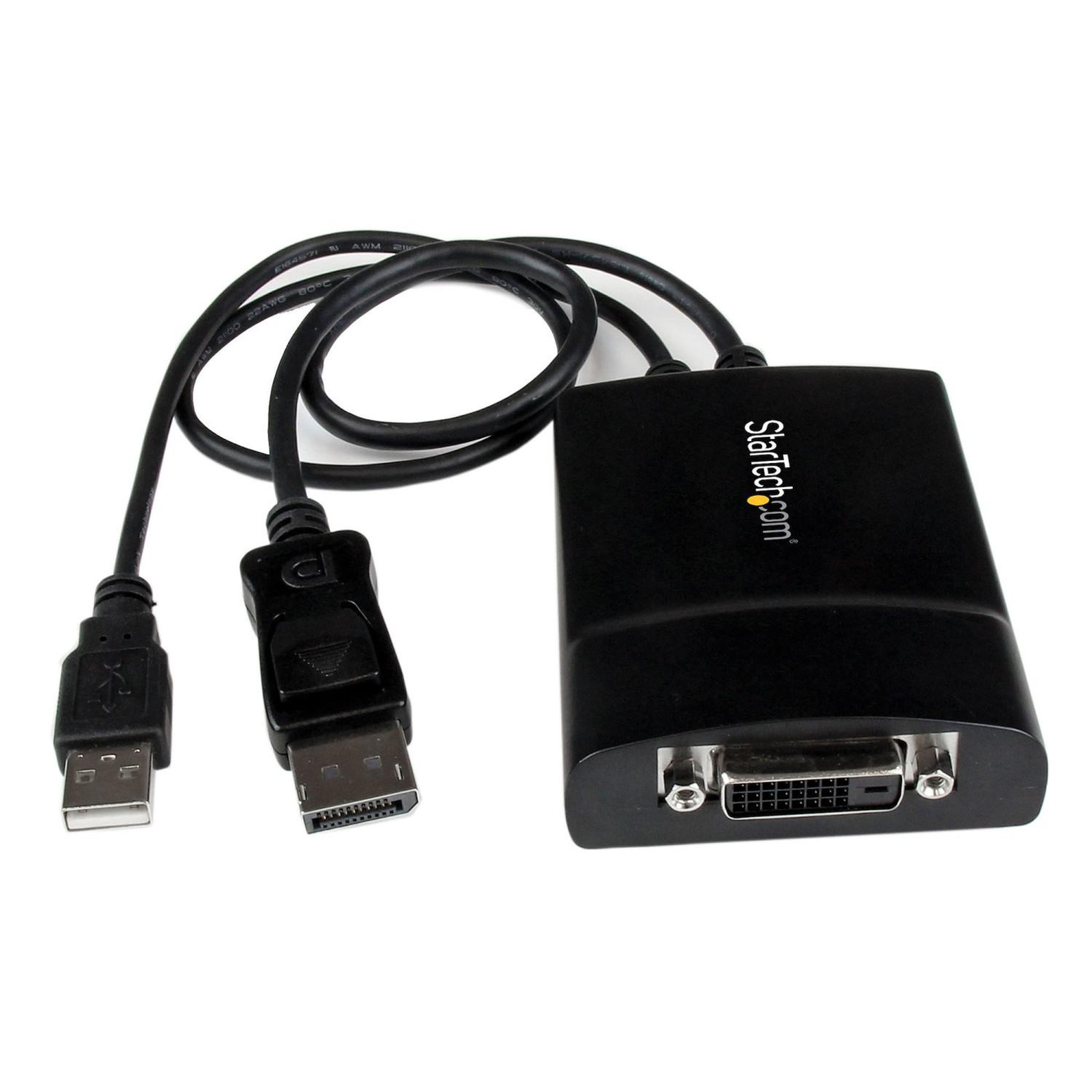 Voir la diapositive 2 : StarTech.com Adaptateur DisplayPort vers DVI StarTech.com DP2DVID2 - Adaptateur DVI-D actif USB alimenté - Résolution 2560x1600