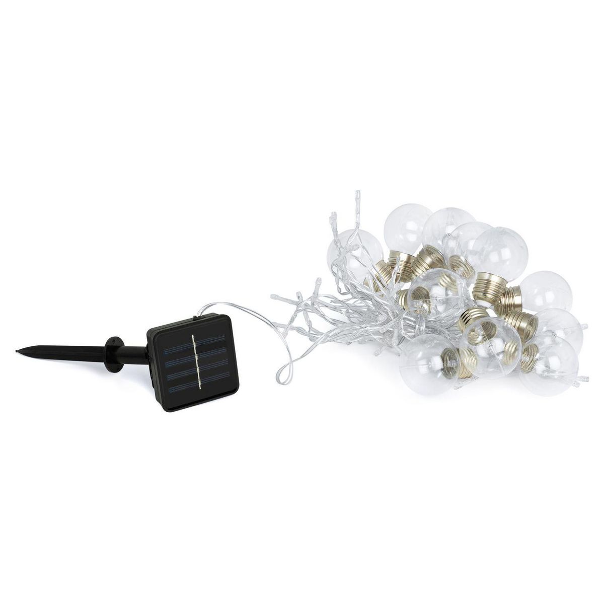 Inkazen Lampe solaire 100 leds + 11 ampoules blanc chaud