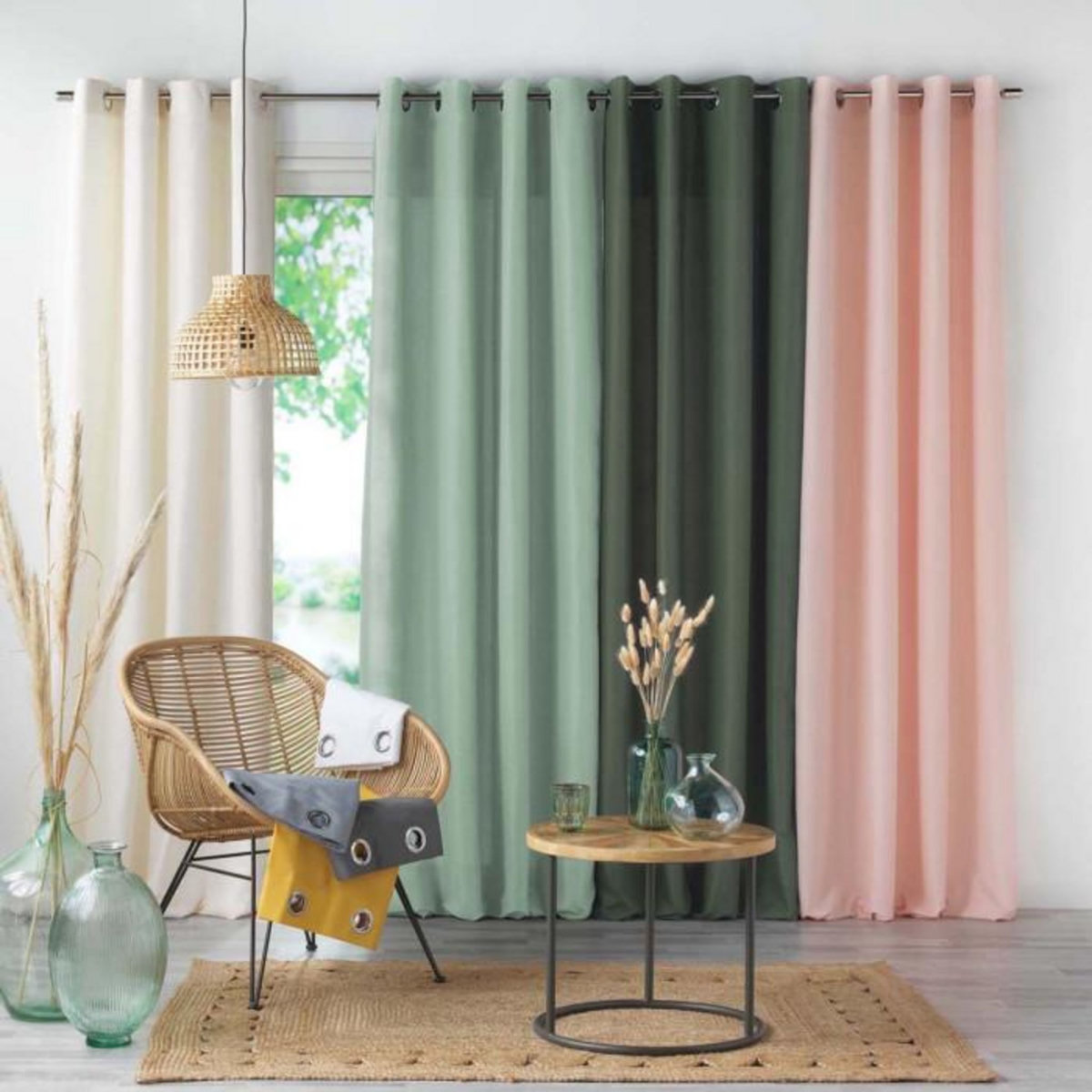 Paris Prix Rideau à Oeillets  Absolu  140x260cm Moutarde