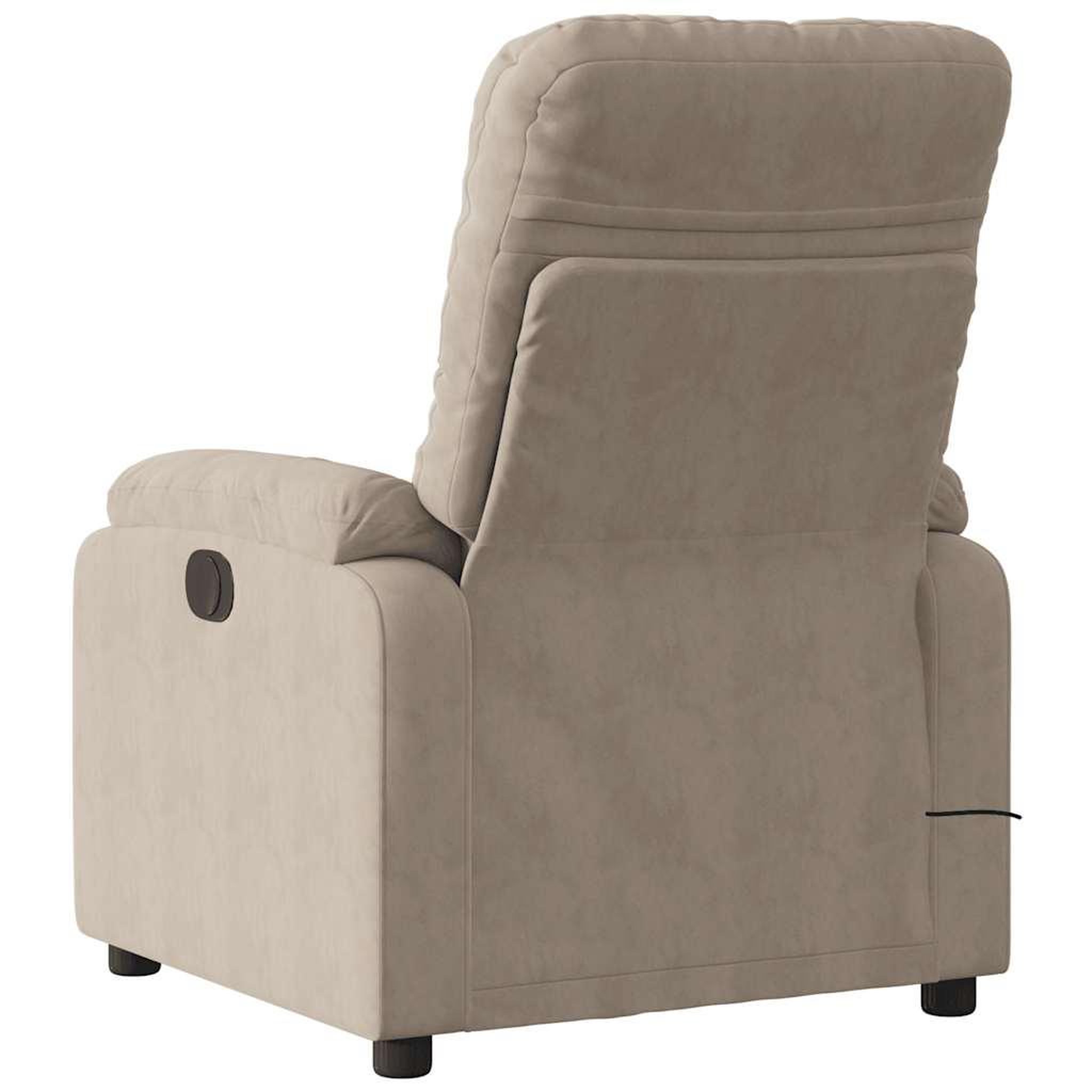 Voir la diapositive 4 : VIDAXL Fauteuil inclinable de massage taupe tissu microfibre