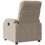 Voir la diapositive 4 : VIDAXL Fauteuil inclinable de massage taupe tissu microfibre