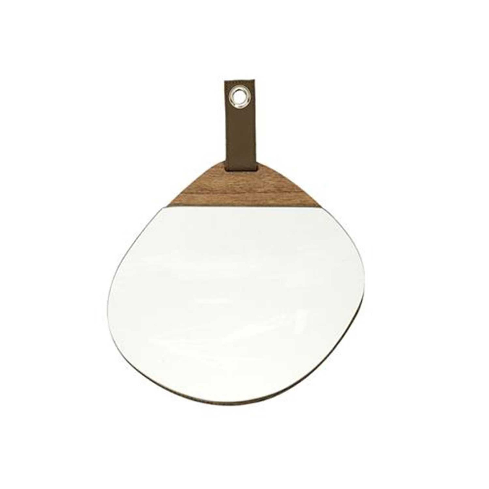 Voir la diapositive 3 : TOILINUX Lot de 3 miroirs avec détail effet bois en MDF - Marron
