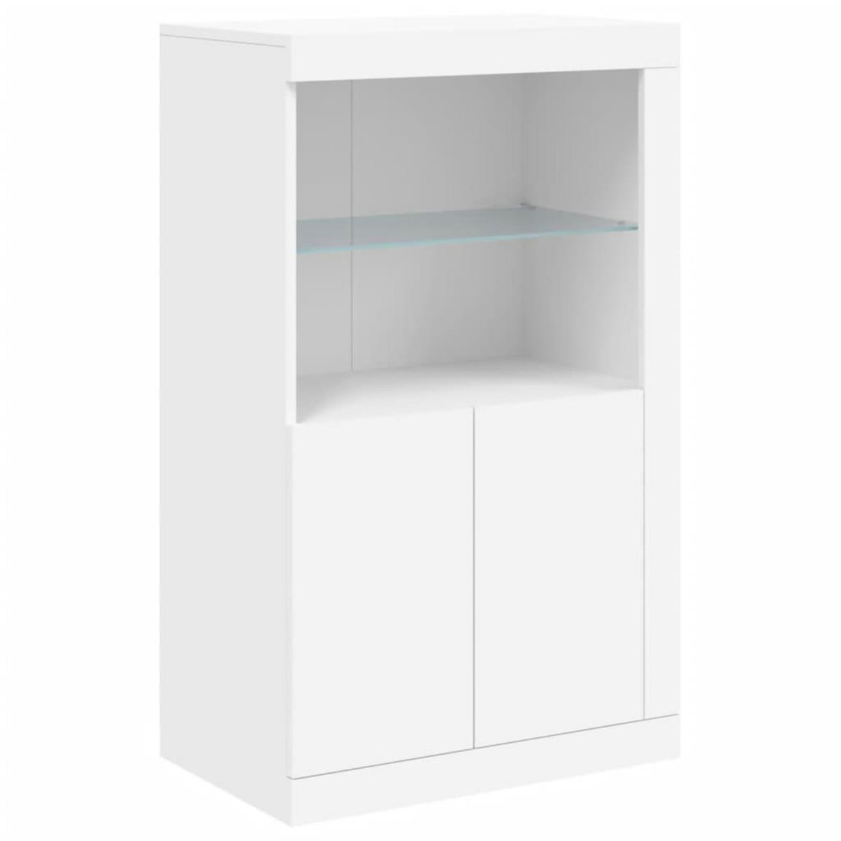 VIDAXL Armoire laterale avec eclairage LED blanc bois d'ingenierie